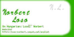 norbert loso business card